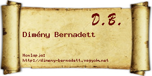Dimény Bernadett névjegykártya