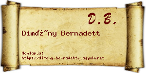 Dimény Bernadett névjegykártya